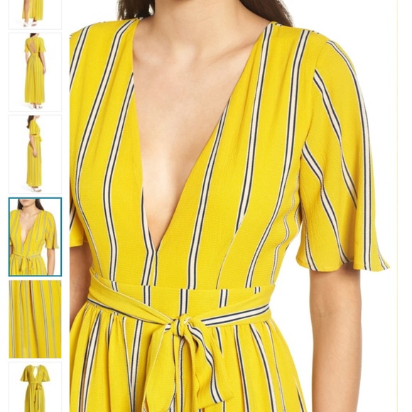 SOCIALITE Striped Wrap Jumpsuit L - Picture 3 of 8